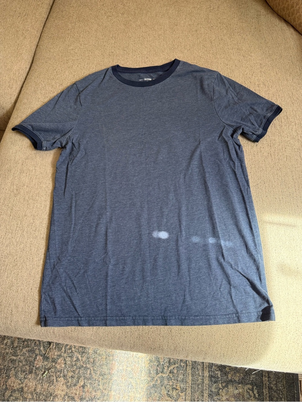 Men's Navy Blue Crewneck Ringer T-Shirt